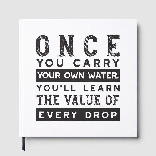 Wisdom Quote Design - waarde van elke druppel Gastenboek (Voorkant)