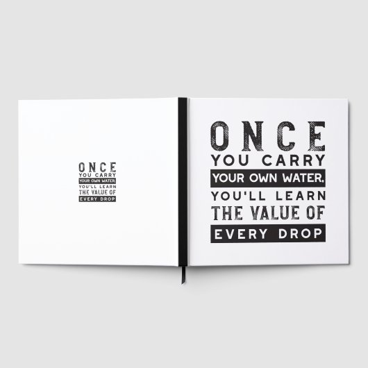 Wisdom Quote Design - waarde van elke druppel Gastenboek (Volledig)