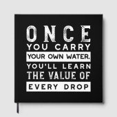 Wisdom Quote Design - waarde van elke druppel Gastenboek (Voorkant)