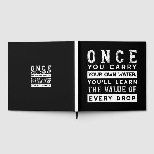 Wisdom Quote Design - waarde van elke druppel Gastenboek (Volledig)