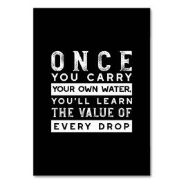 Wisdom Quote Design - waarde van elke druppel Kaart