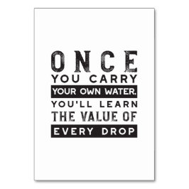 Wisdom Quote Design - waarde van elke druppel Kaart