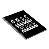 Wisdom Quote Design - waarde van elke druppel Notitieboek (Rechterzijde)