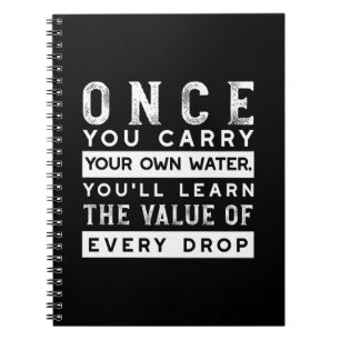 Wisdom Quote Design - waarde van elke druppel Notitieboek