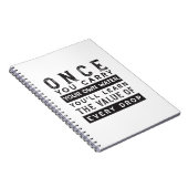 Wisdom Quote Design - waarde van elke druppel Notitieboek (Rechterzijde)