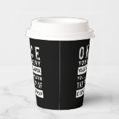 Wisdom Quote Design - waarde van elke druppel Papieren Bekers (Rechts)