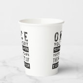 Wisdom Quote Design - waarde van elke druppel Papieren Bekers (Links)