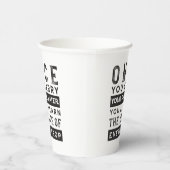 Wisdom Quote Design - waarde van elke druppel Papieren Bekers (Rechts)