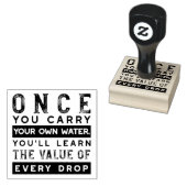 Wisdom Quote Design - waarde van elke druppel Rubberstempel (Gestempeld)