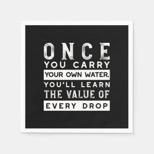 Wisdom Quote Design - waarde van elke druppel Servet