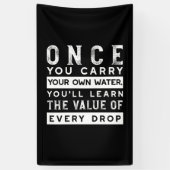 Wisdom Quote Design - waarde van elke druppel Spandoek (Verticaal)