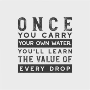 Wisdom Quote Design - waarde van elke druppel Sticker