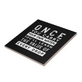 Wisdom Quote Design - waarde van elke druppel Tegeltje (Zijkant)