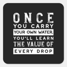 Wisdom Quote Design - waarde van elke druppel