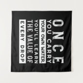 Wisdom Quote Design - waarde van elke druppel Wandkleed (Voorkant (horizontaal))