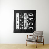 Wisdom Quote Design - waarde van elke druppel Wandkleed (In Situ (horizontaal))