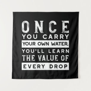 Wisdom Quote Design - waarde van elke druppel Wandkleed