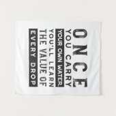 Wisdom Quote Design - waarde van elke druppel Wandkleed (Voorkant (horizontaal))