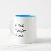Wisdom Quote Over Leren Van De Geschiedenis Tweekleurige Koffiemok (Voorkant links)