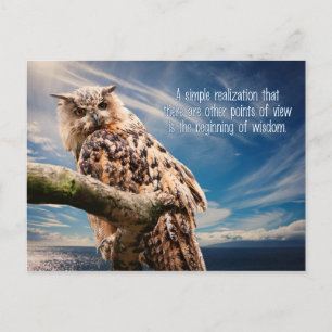 Wisdom Quote Owl briefkaart
