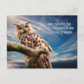 Wisdom Quote Owl briefkaart (Voorkant)