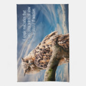 Wisdom Quote Owl handdoeken (Verticaal)