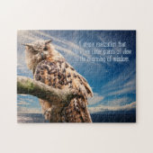 Wisdom Quote Owl puzzel Legpuzzel (Horizontaal)