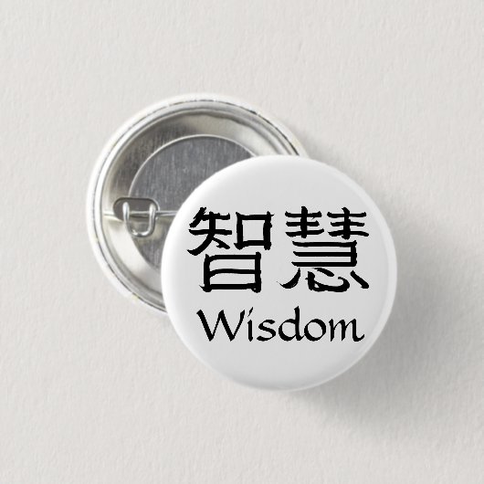 Wisdom Ronde Button 3,2 Cm (Voorkant /achterkant)
