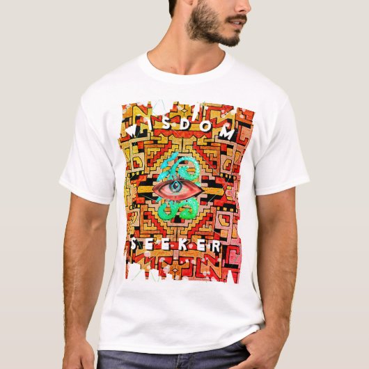 Wisdom Seeker Geometric Tribal/Etnisch Oog T-shirt (Voorkant)