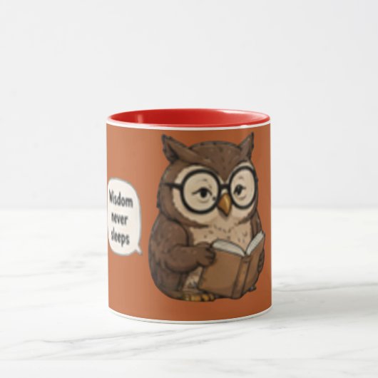 Wisdom Slaapt Nooit | Inspirerende Koffie Mok (Midden)
