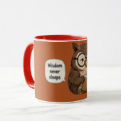 Wisdom Slaapt Nooit | Inspirerende Koffie Mok (Voorkant links)