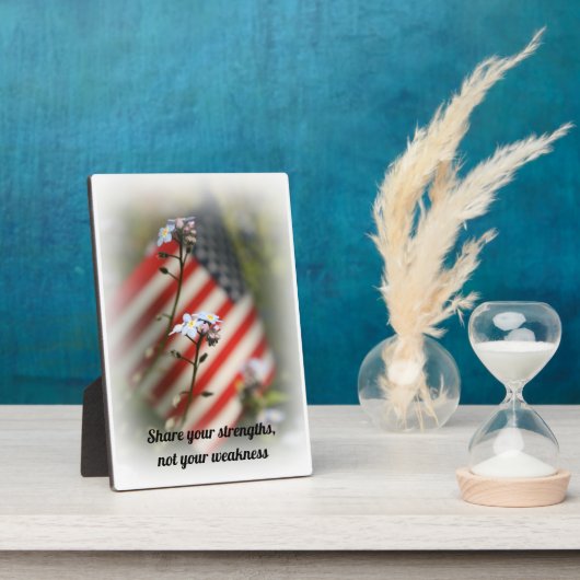 Wisdom Tabletop Plaque met Easel Fotoplaat (Zijkant)