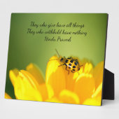 Wisdom Tabletop Plaque met Easel Fotoplaat (Zijkant)