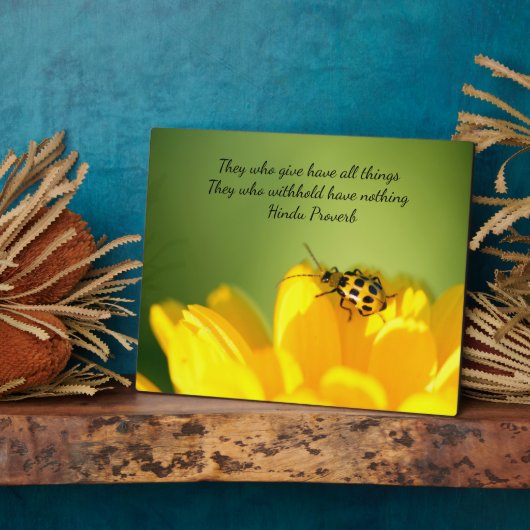 Wisdom Tabletop Plaque met Easel Fotoplaat (Zijkant)