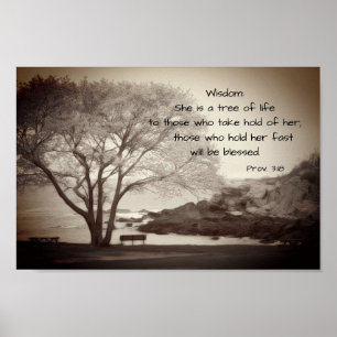 Wisdom Tree Proverbs Inspirerend Poster