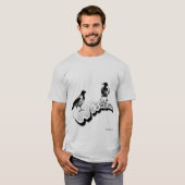 Wisdom - Twee wijzen kraaien op witte achtergrond T-shirt (Voorkant volledig)