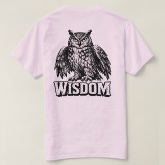 “Wisdom” Uil Grafische T-Shirt – Vintage Kennis