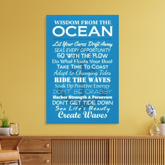 Wisdom uit de oceaan canvas afdruk (Insitu (Woonkamer))