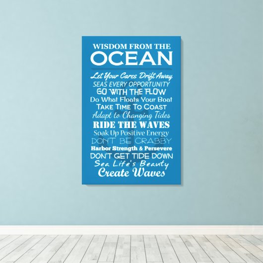 Wisdom uit de oceaan canvas afdruk (Insitu (Houten vloer))