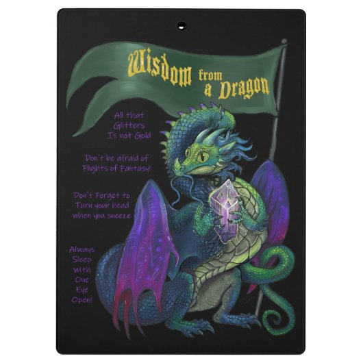 Wisdom uit een draak klembord (Achterkant)