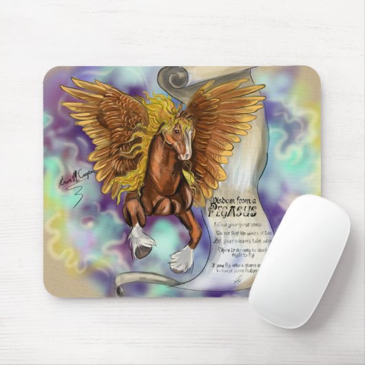 Wisdom uit een Pegasus, mousepad Muismat (Met muis)