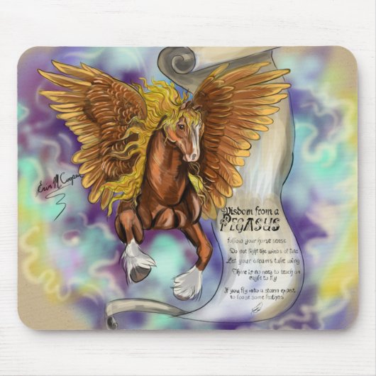 Wisdom uit een Pegasus, mousepad Muismat (Voorkant)