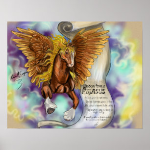 Wisdom uit een Pegasus, poster druk