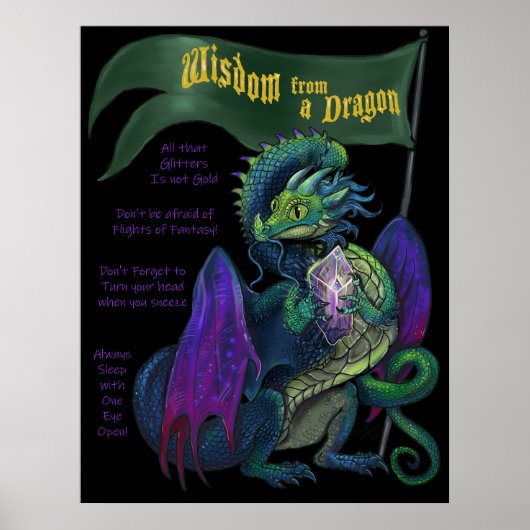 Wisdom uit een Poster Dragon afdrukken (Voorkant)
