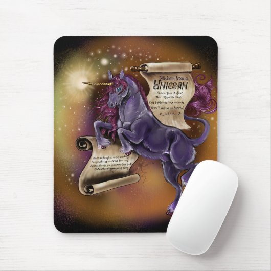 Wisdom uit een Unicorn, mousepad Muismat (Met muis)