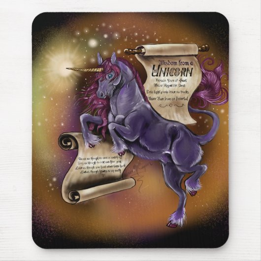 Wisdom uit een Unicorn, mousepad Muismat (Voorkant)