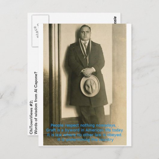Wisdom van Al Capone? Briefkaart (Voorkant / Achterkant)