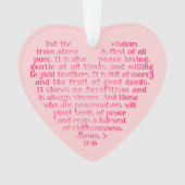 Wisdom van bovenstaande gepersonaliseerde scriptve ornament (voorkant)