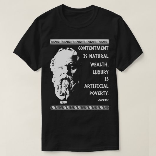 Wisdom van de grote SOCRATES T-shirt (Design voorkant)