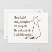 Wisdom van katten briefkaart (Voorkant / Achterkant)